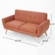 preview thumbnail 6 of 17, Josephine Mid-century Modern Tufted Fabric Upholstered Sofa by Christopher Knight Home