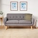 preview thumbnail 13 of 17, Josephine Mid-century Modern Tufted Fabric Upholstered Sofa by Christopher Knight Home Dark Gray
