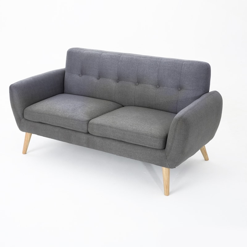 Josephine Mid-century Modern Tufted Fabric Upholstered Sofa by Christopher Knight Home