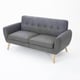 preview thumbnail 14 of 17, Josephine Mid-century Modern Tufted Fabric Upholstered Sofa by Christopher Knight Home