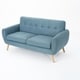 preview thumbnail 8 of 17, Josephine Mid-century Modern Tufted Fabric Upholstered Sofa by Christopher Knight Home