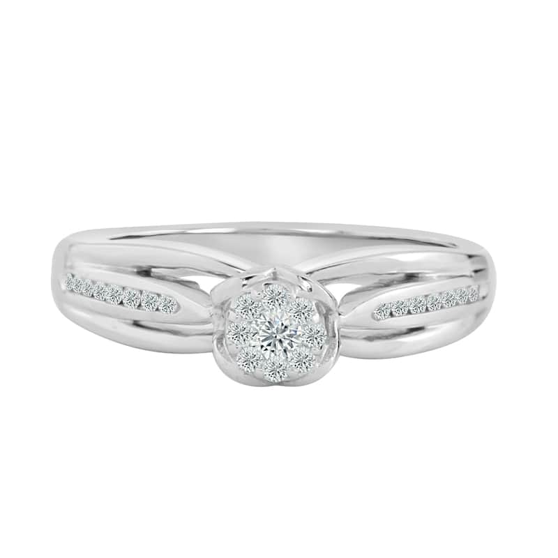 Auriya 1/5ct TDW Round Diamond Engagement Ring 14k Gold