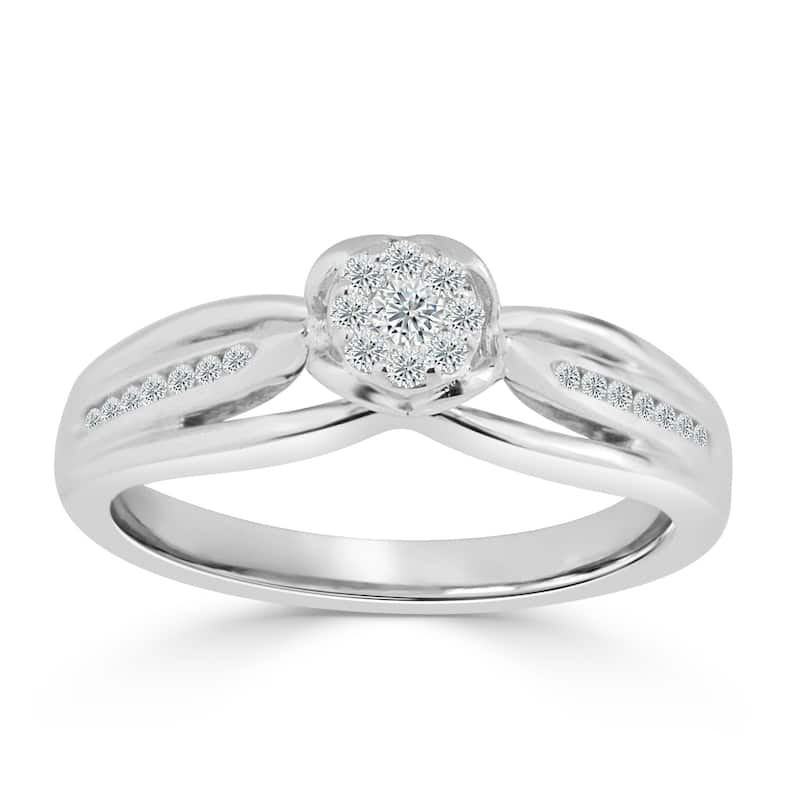 Auriya 1/5ct TDW Round Diamond Engagement Ring 14k Gold
