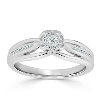 Auriya 1/5ct TDW Round Diamond Engagement Ring 14k Gold