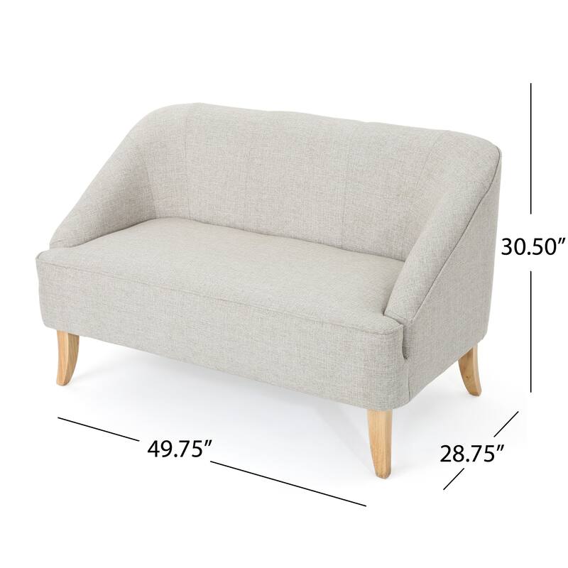 Justus Mid Century Modern Fabric Loveseat by Christopher Knight Home