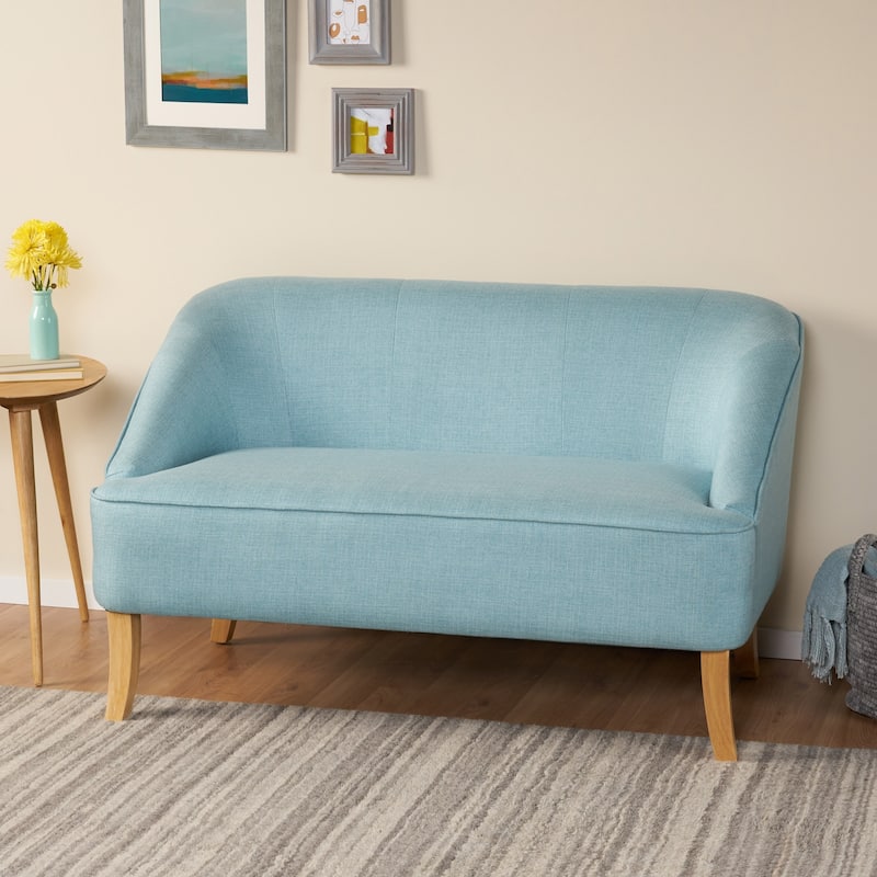 Justus Mid Century Modern Fabric Loveseat by Christopher Knight Home