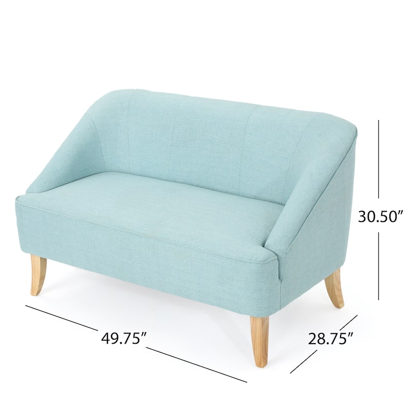Justus Mid Century Modern Fabric Loveseat by Christopher Knight Home