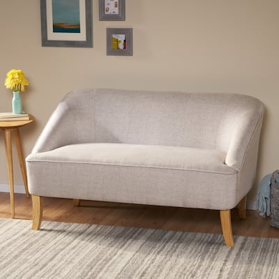 Justus Mid Century Modern Fabric Loveseat by Christopher Knight Home