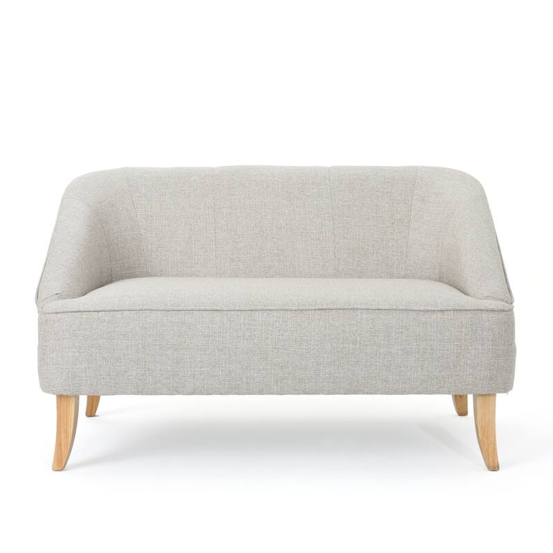 Justus Mid Century Modern Fabric Loveseat by Christopher Knight Home - beige