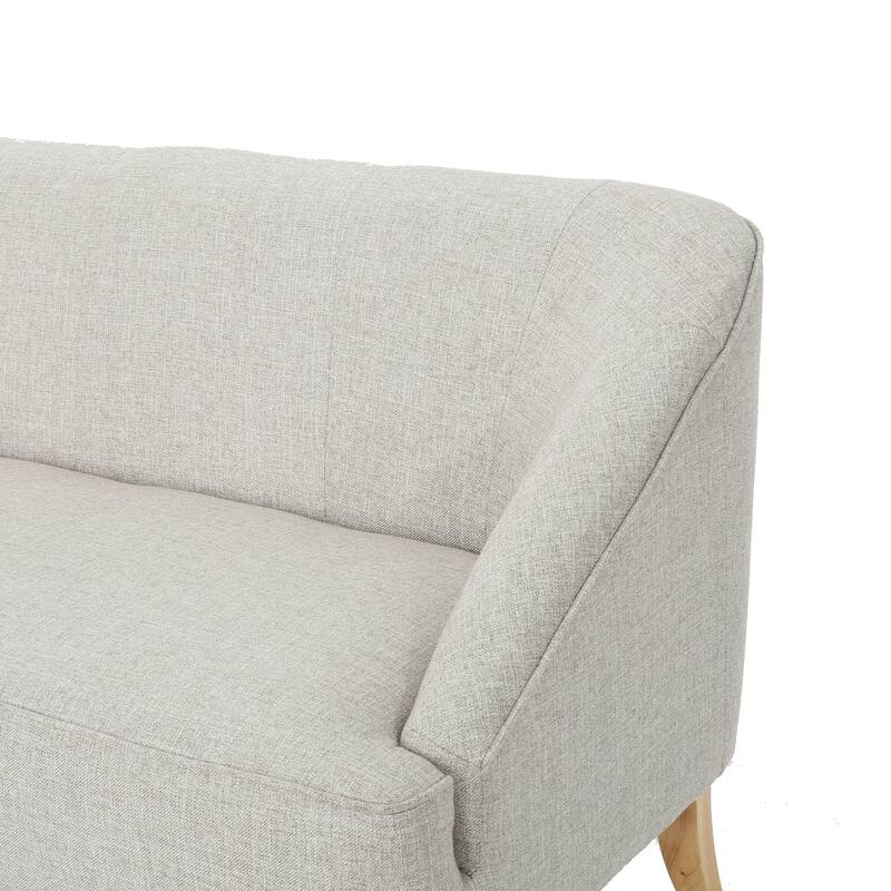 Justus Mid Century Modern Fabric Loveseat by Christopher Knight Home