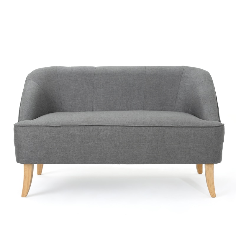 Justus Mid Century Modern Fabric Loveseat by Christopher Knight Home