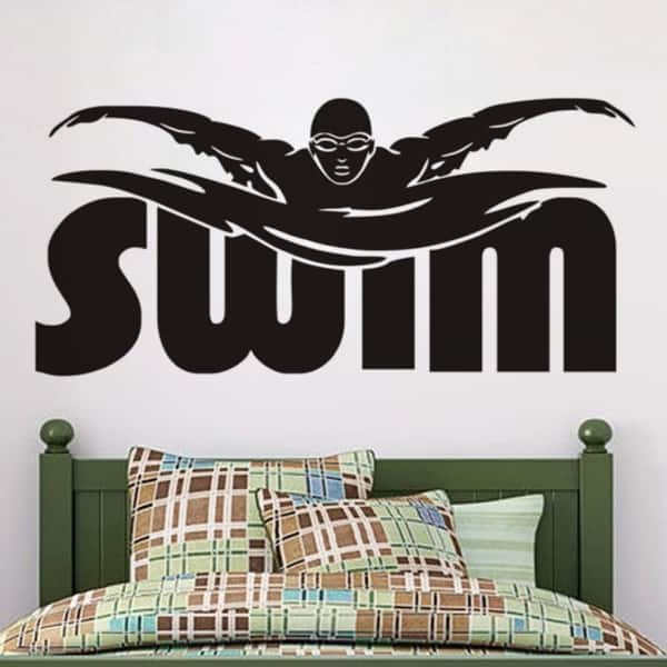 Swimmer Wall Stickers Large Size Home Decor Kids Bedroom Wall Vinyl