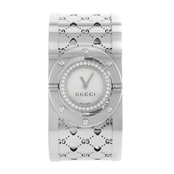 gucci twirl stainless steel ladies watch