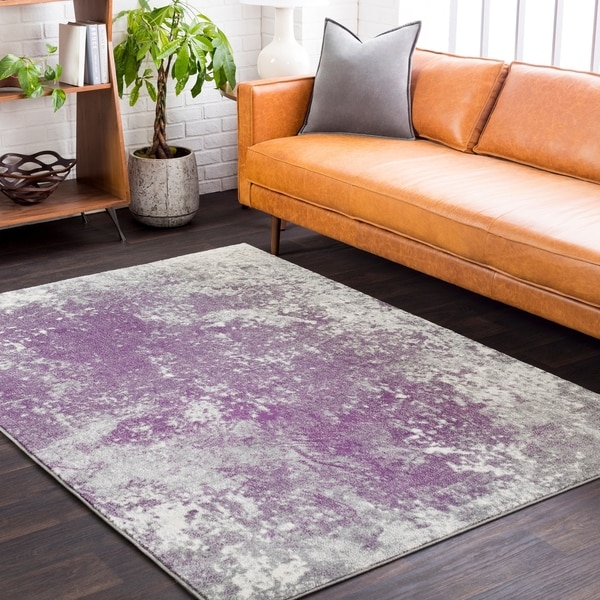 Anah Subtle Purple Abstract Area Rug - 7'10" x 10'6"