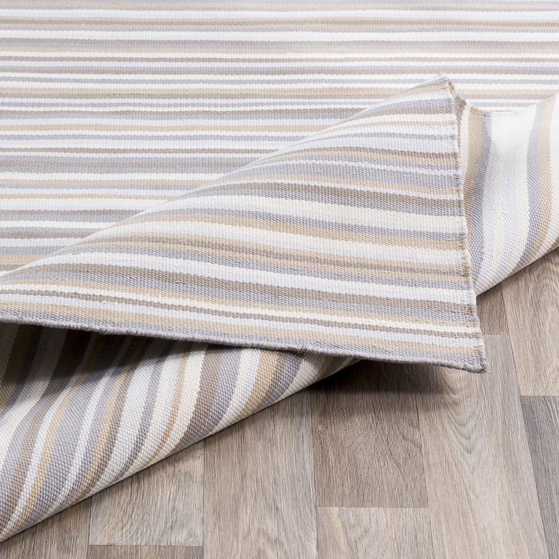 Giornico Classic Striped Indoor/ Outdoor Area Rug - 5' x 7'6"