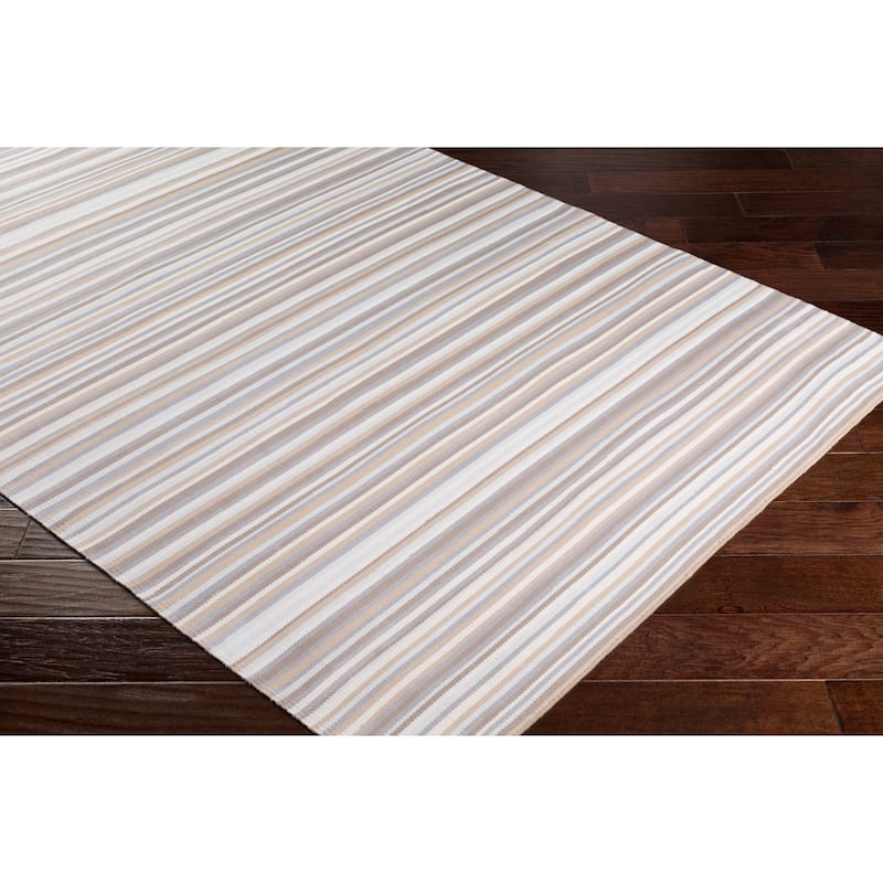 Giornico Classic Striped Indoor/ Outdoor Area Rug - 5' x 7'6"