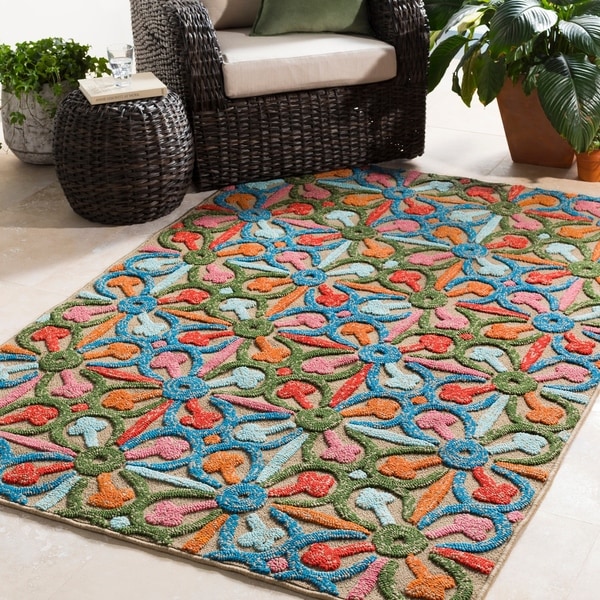 Corinium Colorful Floral Indoor/ Outdoor Area Rug