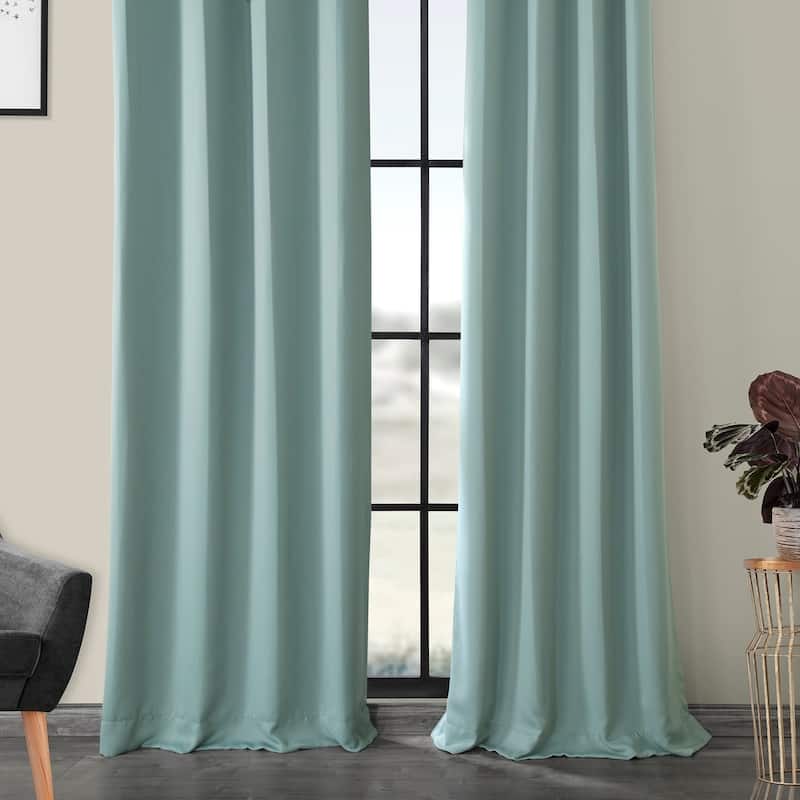 Exclusive Fabrics Grommet Room Darkening Curtain Panel Pair (2 Panels)