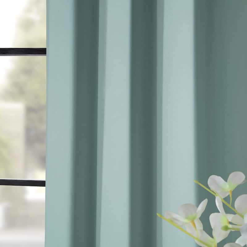 Exclusive Fabrics Grommet Room Darkening Curtain Panel Pair (2 Panels)