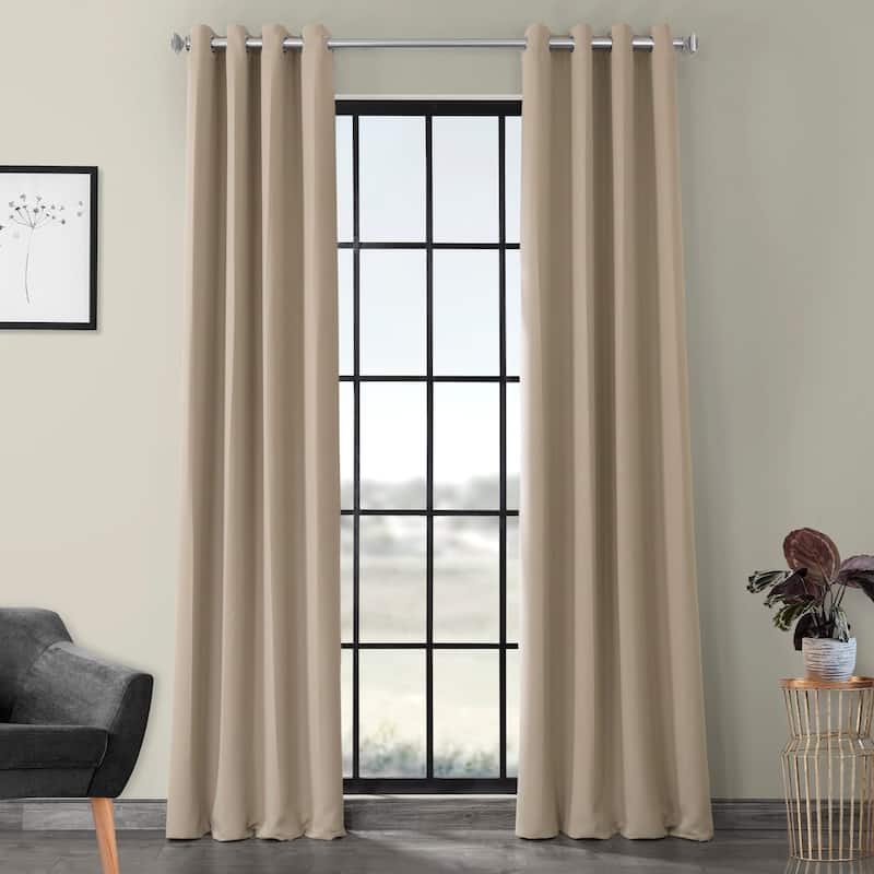 Exclusive Fabrics Grommet Room Darkening Curtain Panel Pair (2 Panels)