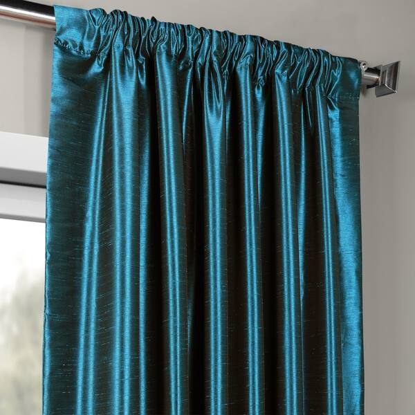 Shop Exclusive Fabrics Vintage Textured Faux Dupioni Silk Curtain