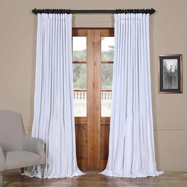 Shop Exclusive Fabrics Faux Silk Extrawide Blackout Curtain On Sale