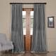 Exclusive Fabrics Blackout Extrawide Faux Dupioni Curtain (1 Panel) - 100 x 96 - Storm Grey