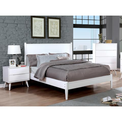 Furniture of America Corrine White Mid-century Modern 3-piece Bedroom Set