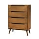 preview thumbnail 2 of 3, Furniture of America Fopp Mid-century Oak 3-piece Bedroom Set