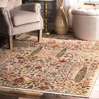 Southwestern 7x9 10x14 Rugs For Less Nuloom Southwestern Tribal Fl Vines Fringe Olive Rug 8 X 10