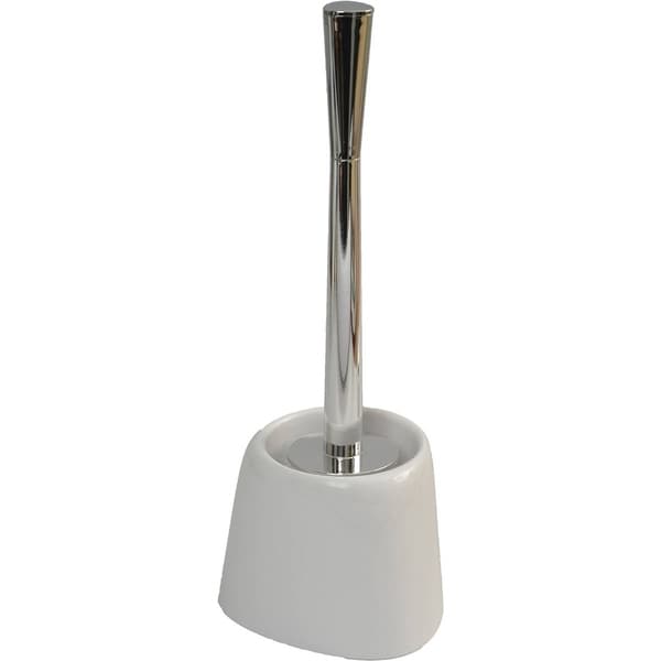 Evideco Bath Free Standing Toilet Bowl Brush with Holder Shiny Colors 