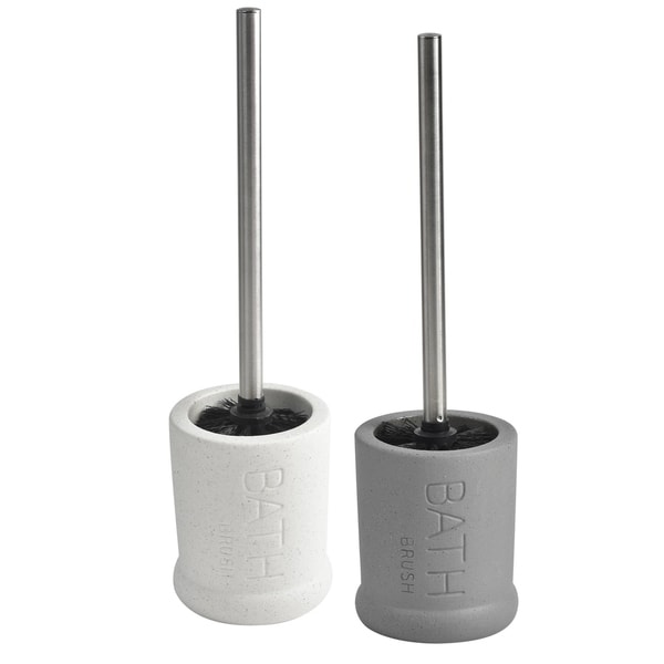 Evideco Stoneware Toilet Bowl Brush and Holder BATH