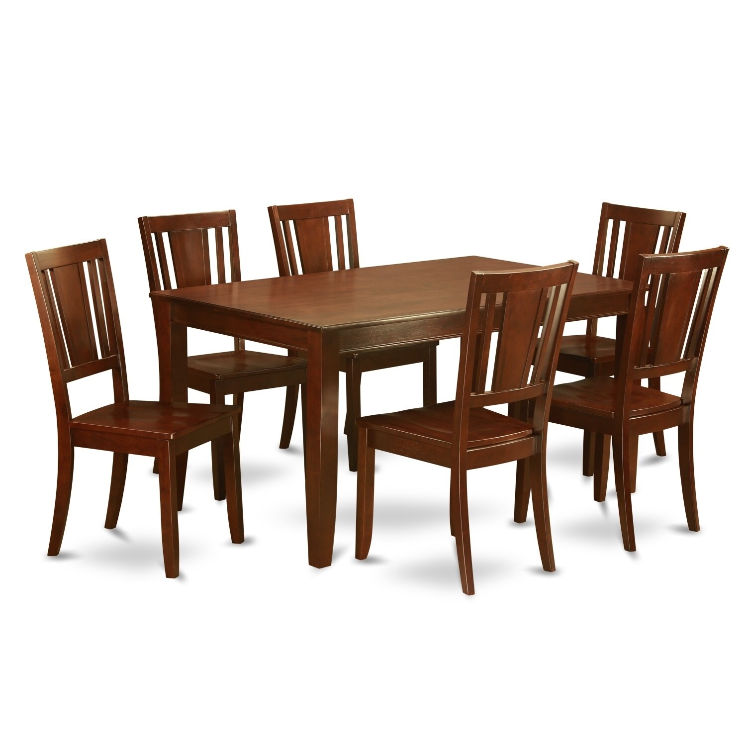 Shop Black Friday Deals On Dudl7 Mah 7 Pc Formal Dining Room Set Table And 6 Dining Chairs Overstock 17676392