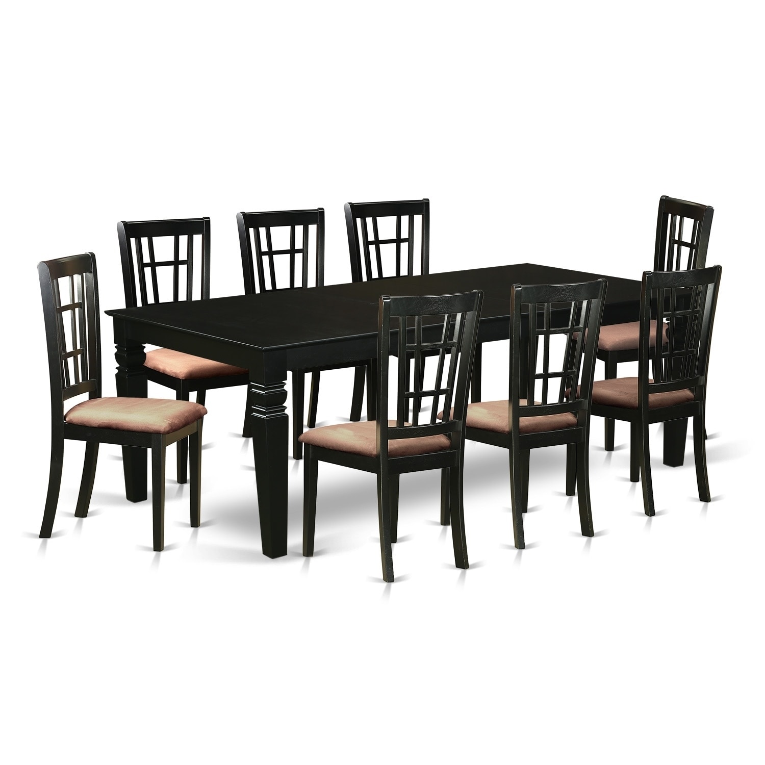 Shop Lgni9 Blk 9 Pc Dining Room Set With A Table And 8 Dining