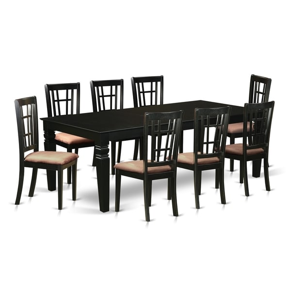 Lgni9 Blk 9 Pc Dining Room Set With A Table And 8 Chairs Lgni9 Blk 9 Pc Dining Room Set With A Table And 8 Chairs