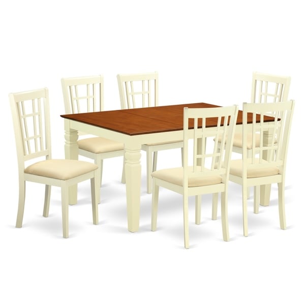 Weni7 Bmk 7 Pc Kitchen Table Set With A Dining And 6 Weni7 Bmk 7 Pc Kitchen Table Set With A Dining And 6 Chairs