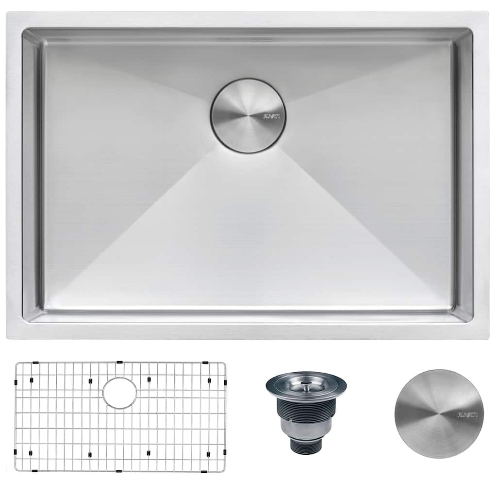 Ruvati 28-inch Undermount 16 Gauge Tight Radius Stainless Steel Kitchen Sink Single Bowl - RVH7250 - 28" x 19"