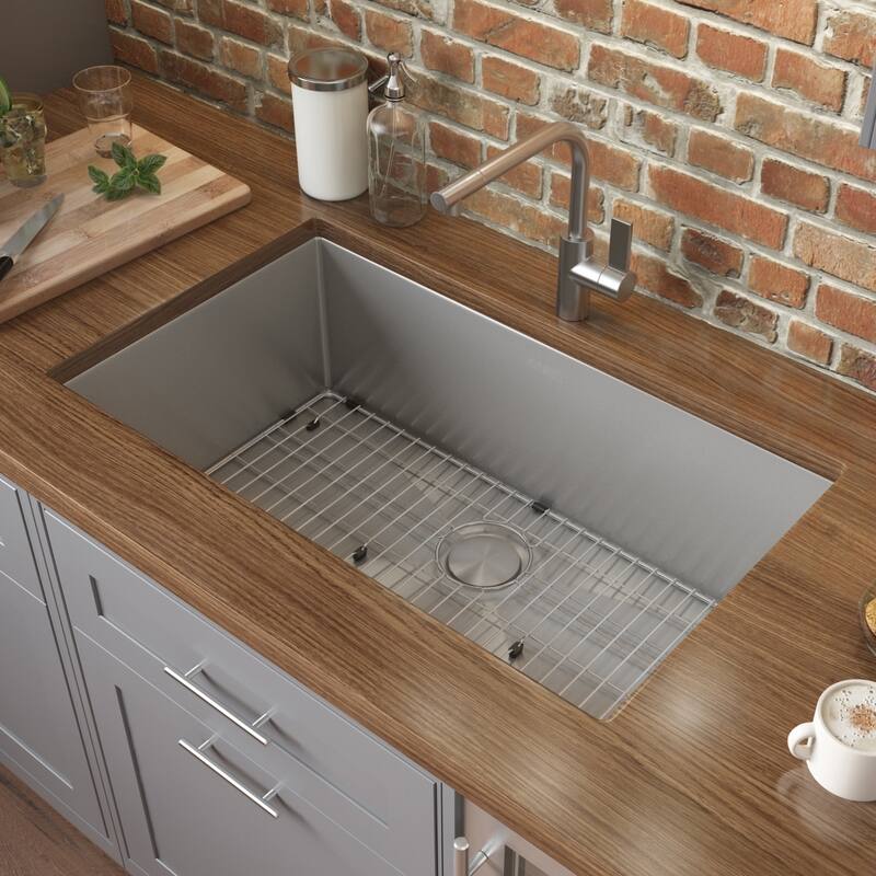 Ruvati 28-inch Undermount 16 Gauge Tight Radius Stainless Steel Kitchen Sink Single Bowl - RVH7250 - 28" x 19"