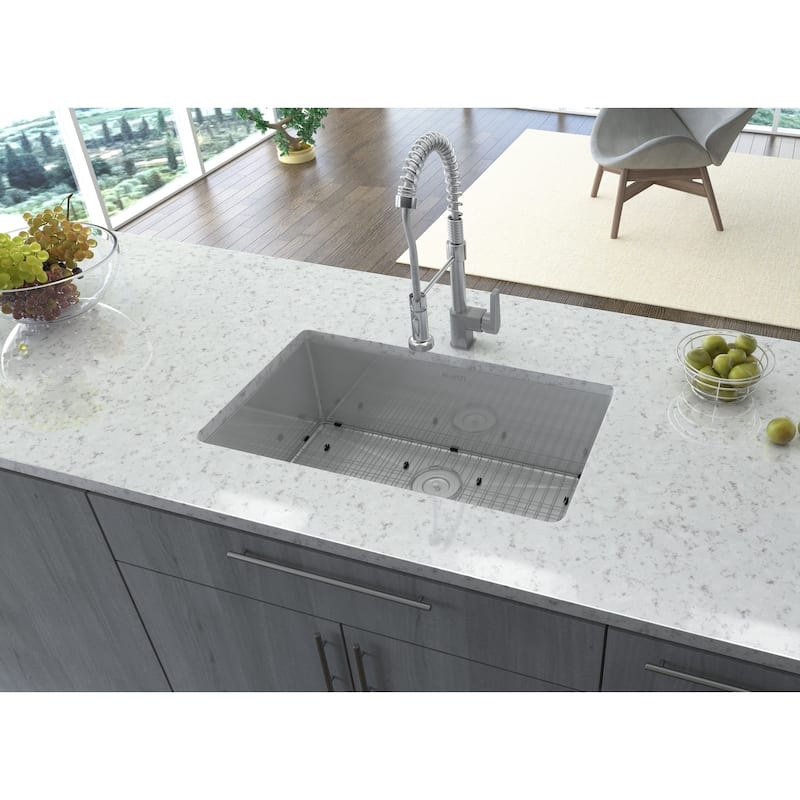 Ruvati 28-inch Undermount 16 Gauge Tight Radius Stainless Steel Kitchen Sink Single Bowl - RVH7250 - 28" x 19"