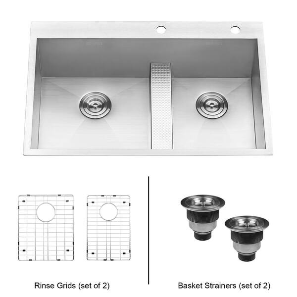 Ruvati 33 Inch Drop In Low Platform Divide Zero Radius 60 40 Double Ruvati 33 Inch Drop In Low Platform Divide Zero Radius 60 40