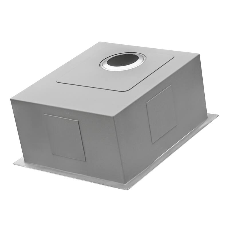Ruvati 16-inch Undermount 16 Gauge Zero Radius Bar Prep Sink Stainless Steel Single Bowl - RVH7111 - 16" x 18"