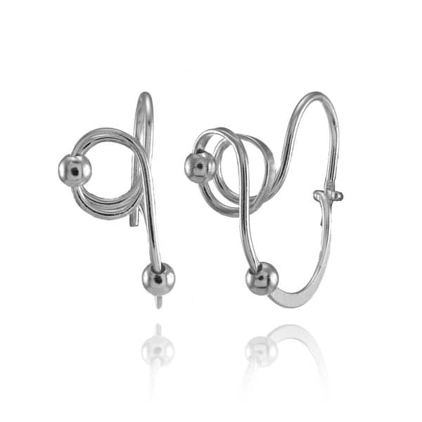 Silverly 14 K Gold-Plated .925 Sterling Silver Satin Finish Stud 2 Tone Half Heart Earrings 