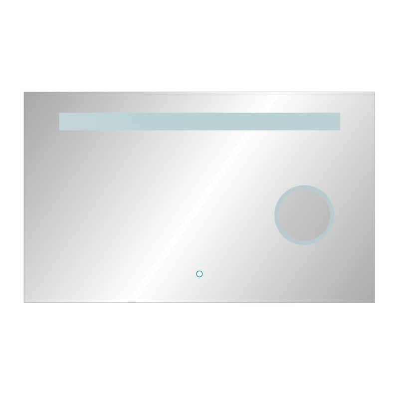 39-1/2" x 23-1/4" Wall Mount LED Bathroom Mirror Touch Button Dual Light With Magnifier