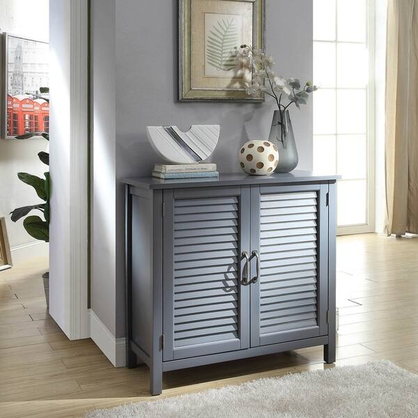 Shop Gracie Wood Cabinet With Wood Shutter Style Doors Free