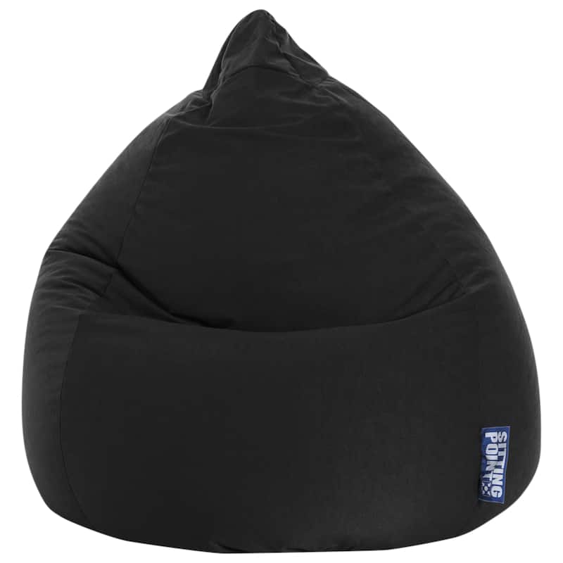 Easy Microfiber Bean Bag Chair - Black