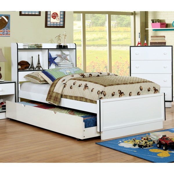 Furniture Of America Trime Contemporary Full Size Platform Bed Furniture Of America Trime Contemporary Full Size Platform Bed With Bookcase Headboard