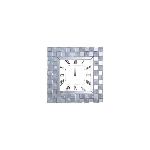 slide 1 of 1, Acme Furniture Nasa Mirrored Wall Clock