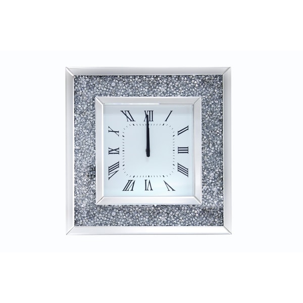 Acme Furniture Noralie Mirrored Wall Clock