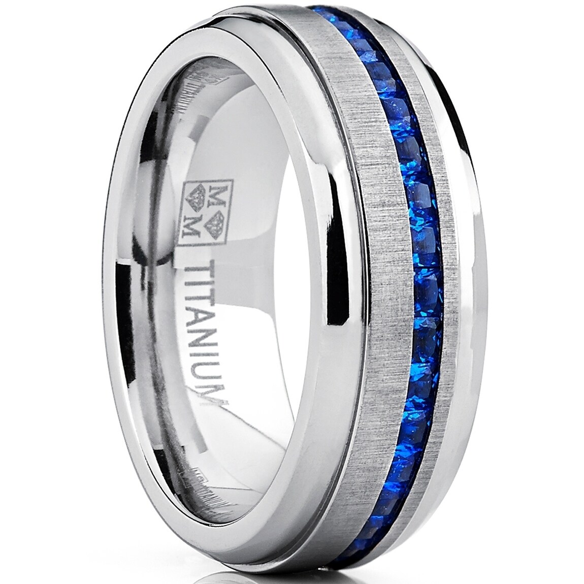 Titanium Ring Eternity Wedding Band 