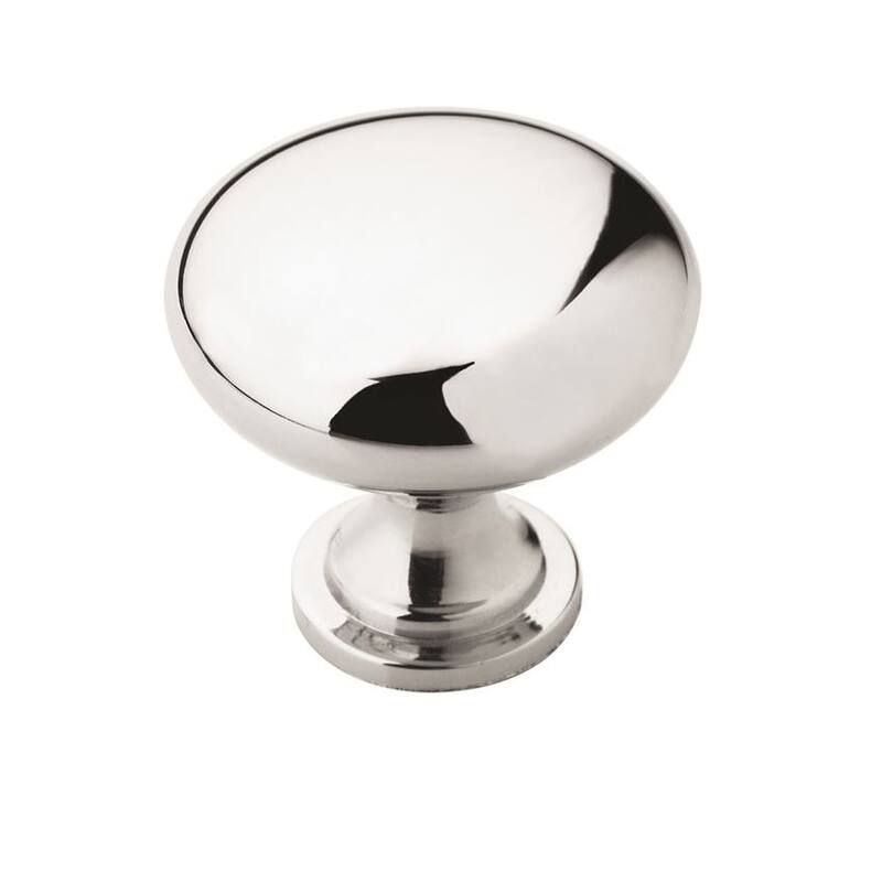 Allison Value 1-1/4 in (32 mm) Diameter Polished Chrome Cabinet Knobs - 25 Pack